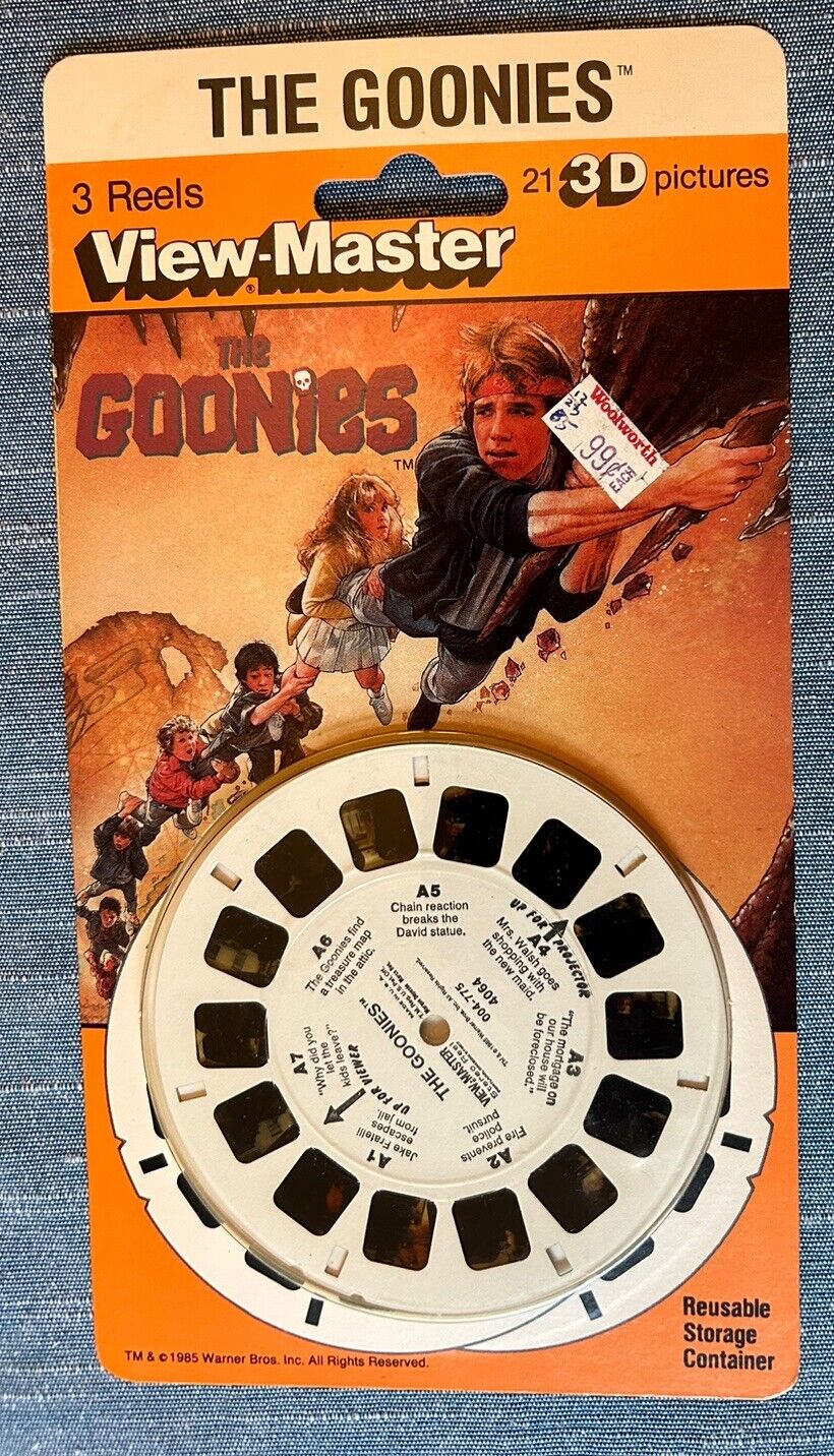 Scarce #4064 The Goonies Movie view-master 3 Reels blister pack SEALED Set