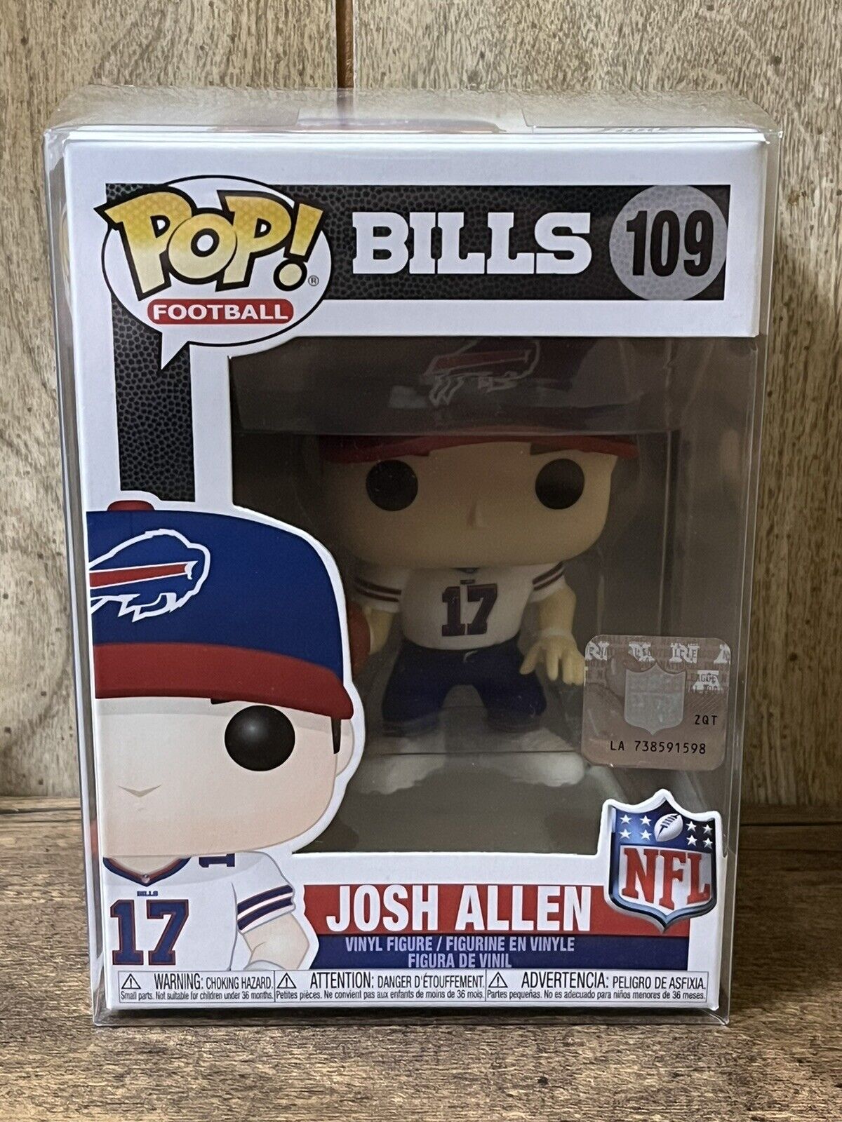 NFL Josh Allen Funko Pop (1st Appearance) #109 w/ Pop Protector Buffalo Bills