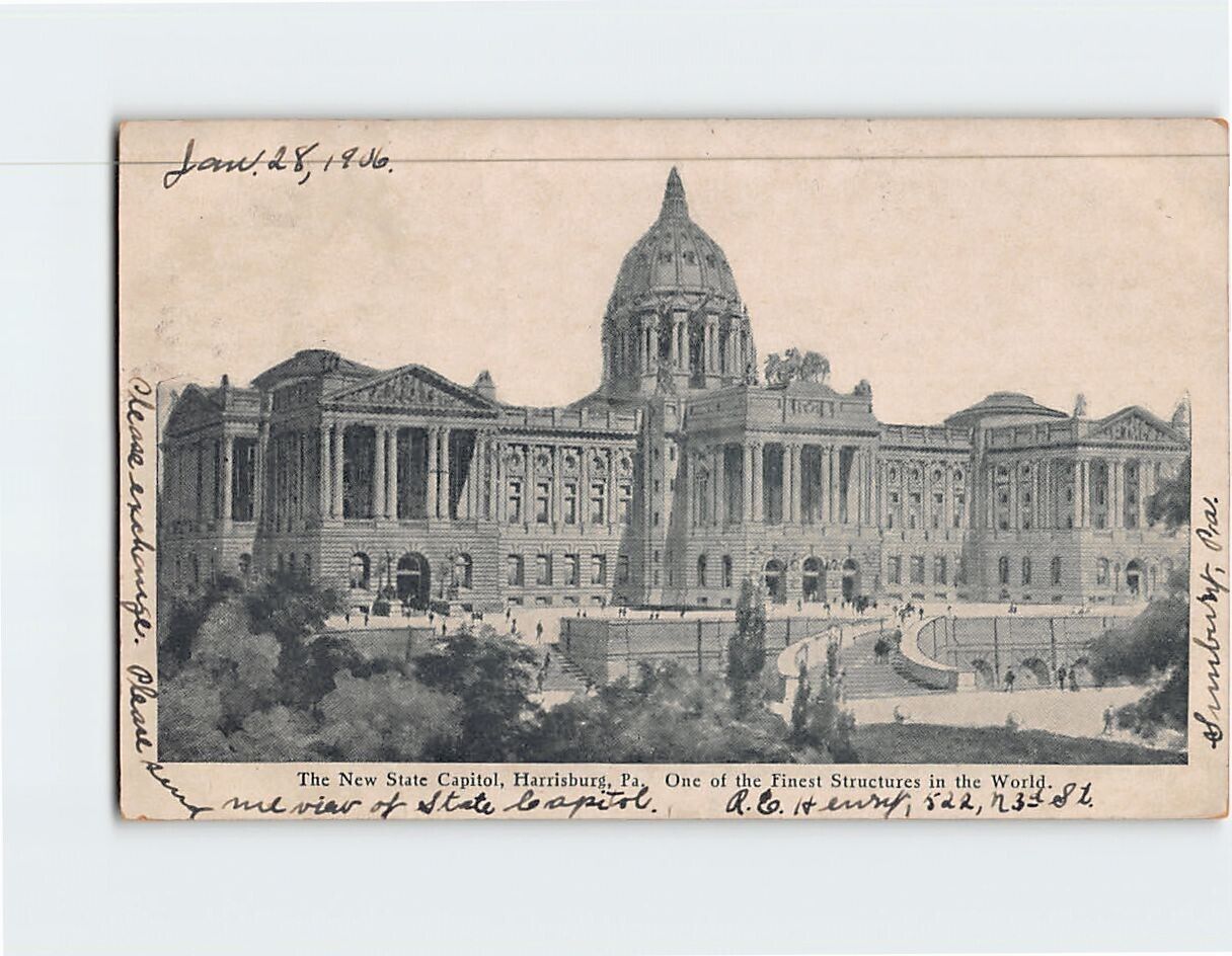 Postcard State Capitol Harrisburg Pennsylvania USA