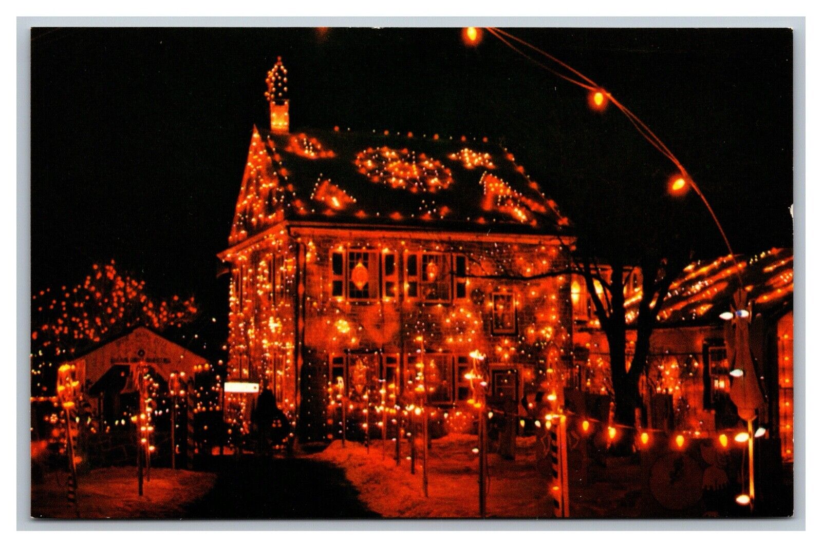 Bernville, PA Pennsylvania, Christmas Village, Postcard Unposted