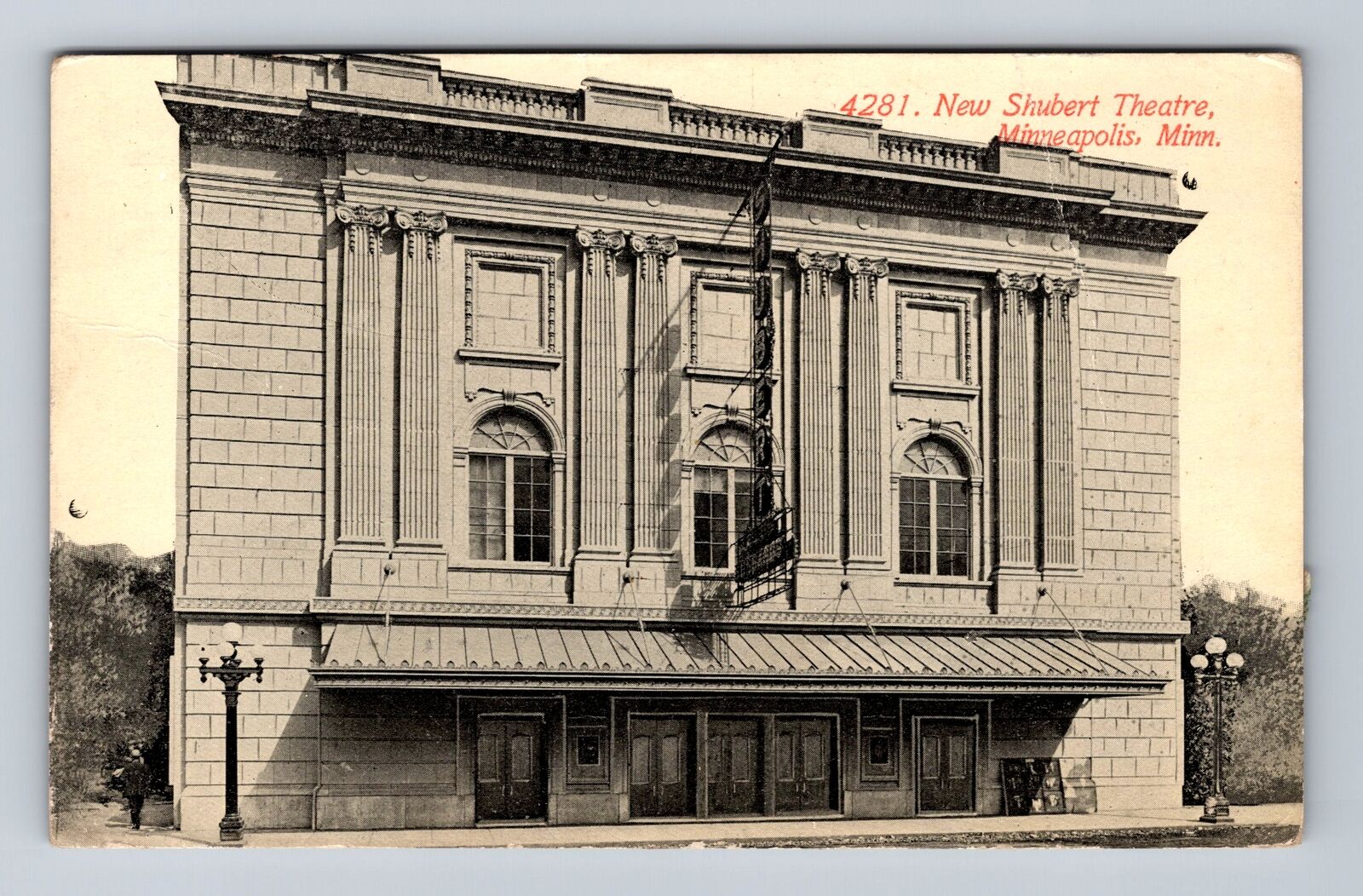Minneapolis MN-Minnesota, New Shubert Theatre, Antique, Vintage Postcard
