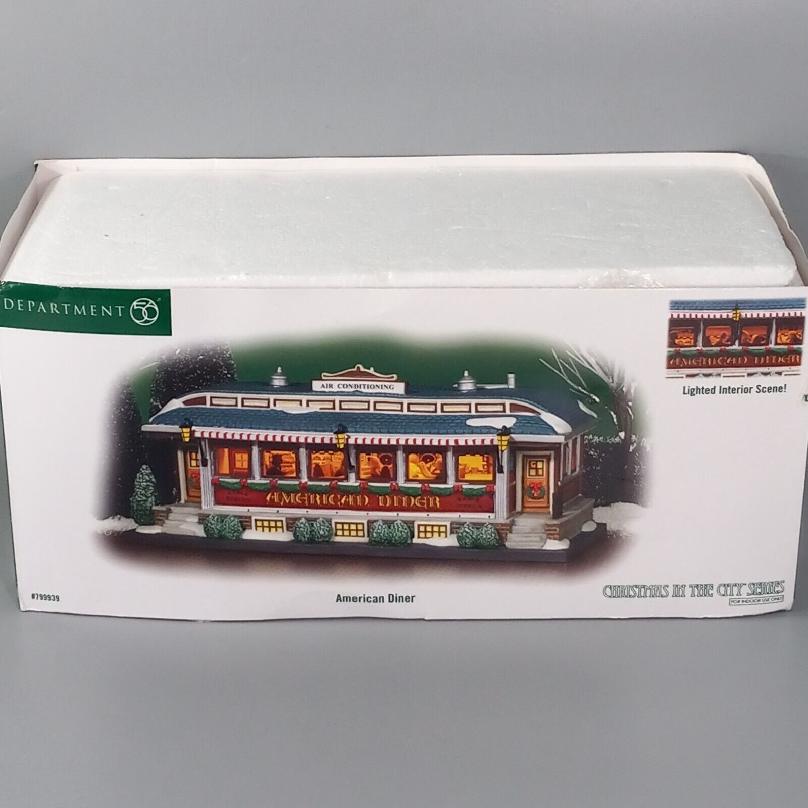 Department 56 Snow Village American Diner Xmas in the City Series Lighted 799939