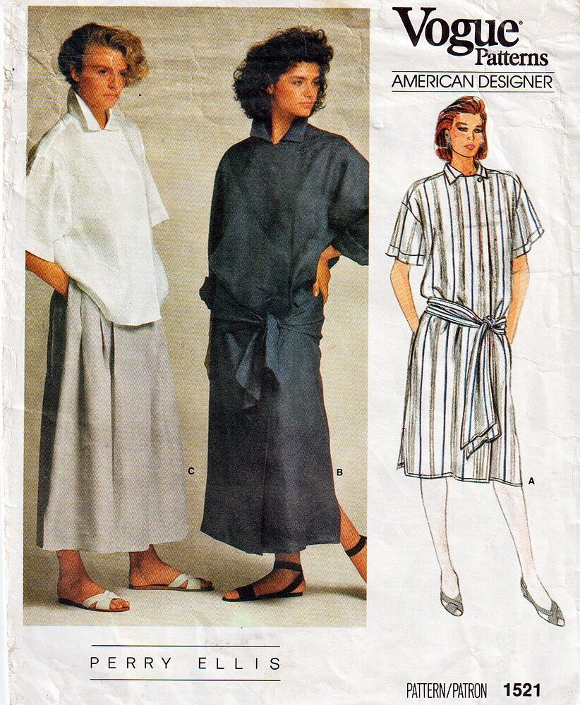 Vogue American Designer 1521 Misses Dress, Top & Skirt, Size 8, FF