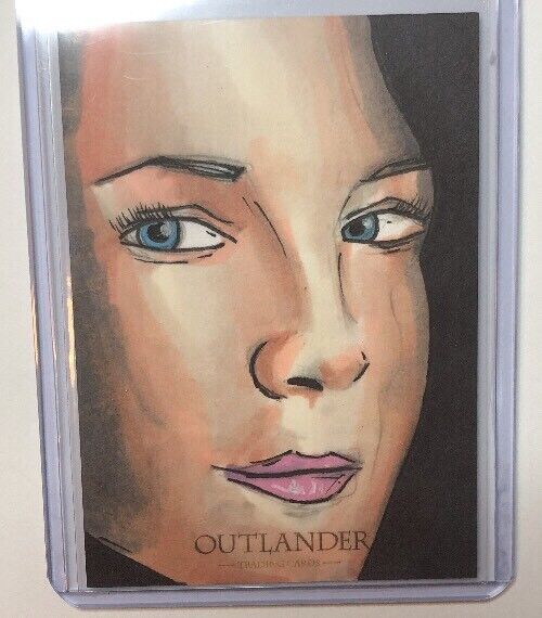 2018-19 Cryptozoic Outlander Season 3 1/1 Sketch By Ress Finlay of Claire Fraser