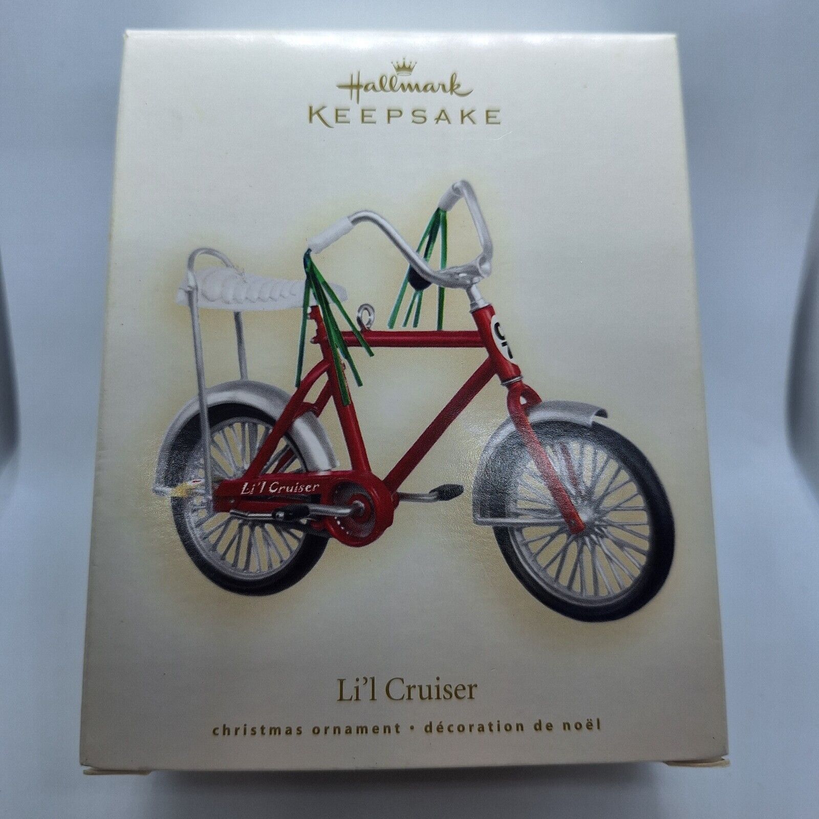 2007 Hallmark Keepsake Li'l Cruiser Christmas Ornament, Vintage Red Bicycle