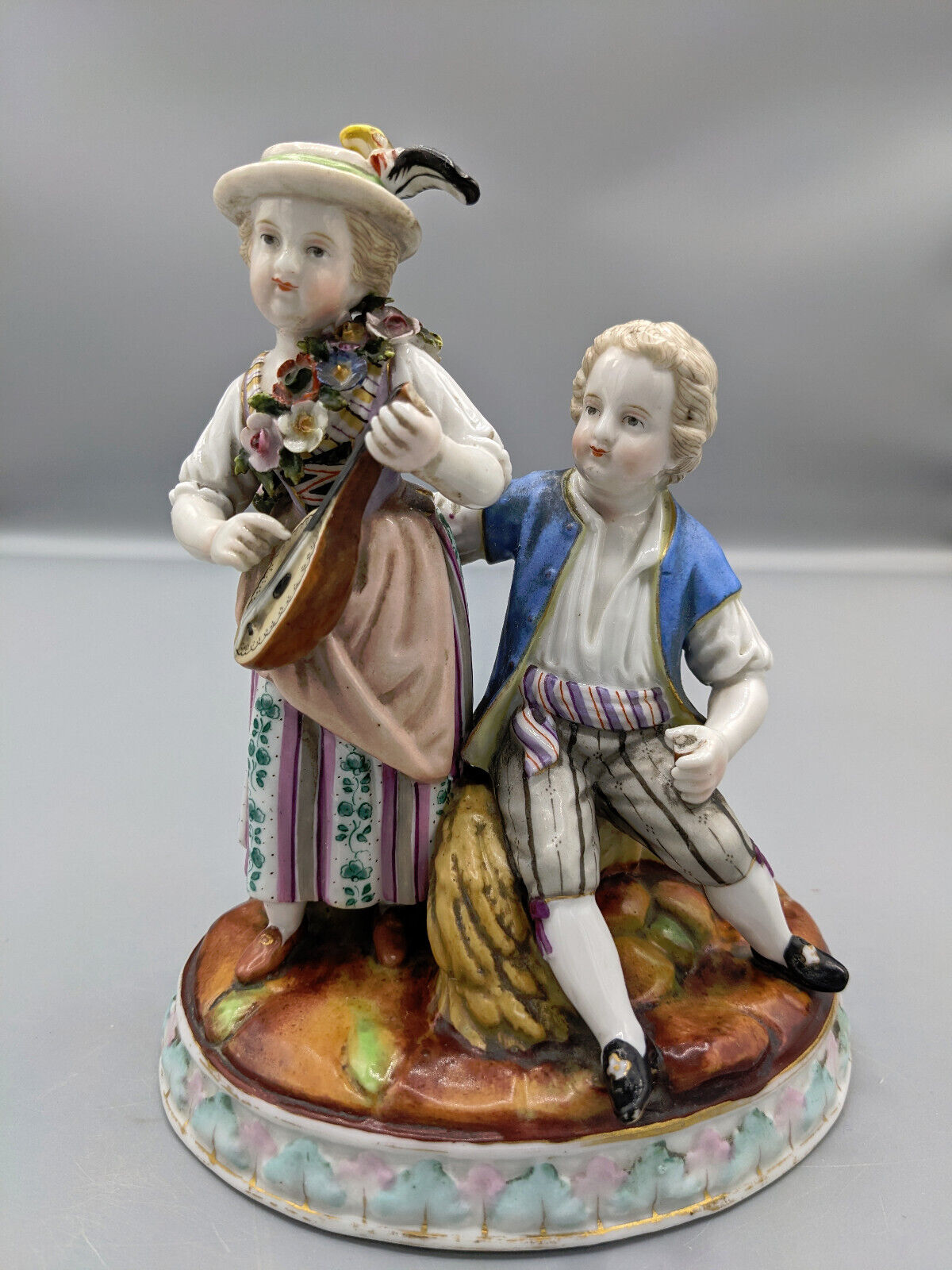 1884s Sitzendorf After Meissen German Porcelain Figurine Summer from Seasons