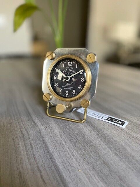 Pendulux WWII Style Altimeter Table Desk Clock With Alarm Function