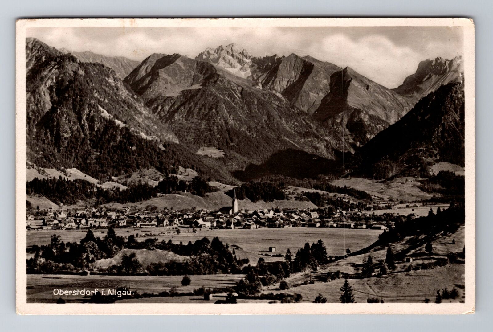 RPPC-Oberstdorf Germany i. Allgau, Antique, Vintage Postcard