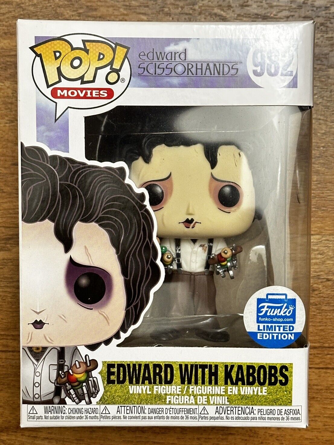 (Read) Funko Pop Edward Scissorhands Funko Shop Exclusive Edward w/ Kabobs #982
