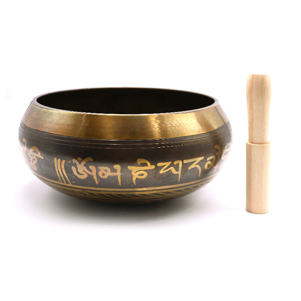 Handmade  Chime Tibetan Singing Bowl for Buddhism Meditation Healing E7C1