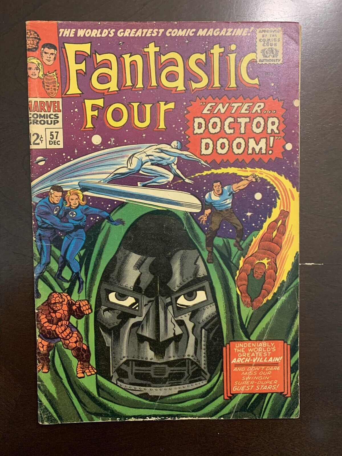 Fantastic Four #57 4.5-5.0 Kirby Dr Doom Steals Silver Surfers Power