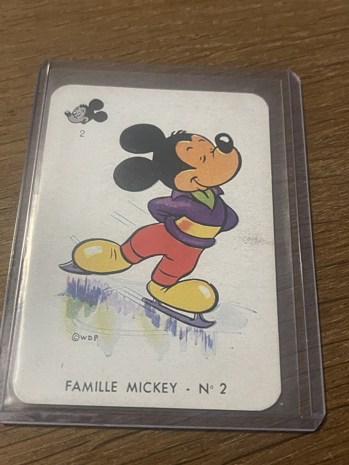 Vintage Rare French Disney 🎥 Card Game Mickey Mouse Playing Card RARE