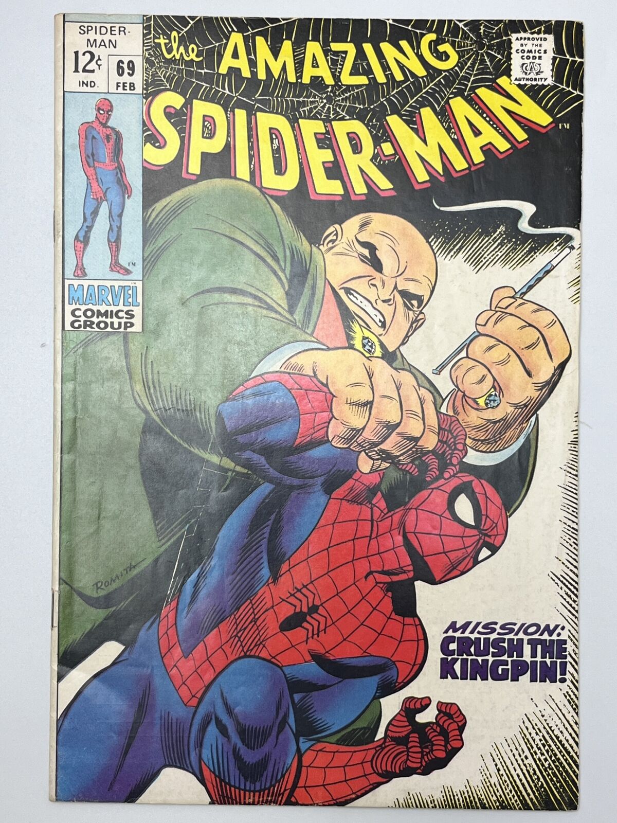 Amazing Spider-Man #69 (1969) 1st mention Vanessa Fisk in 6.5 Fine+