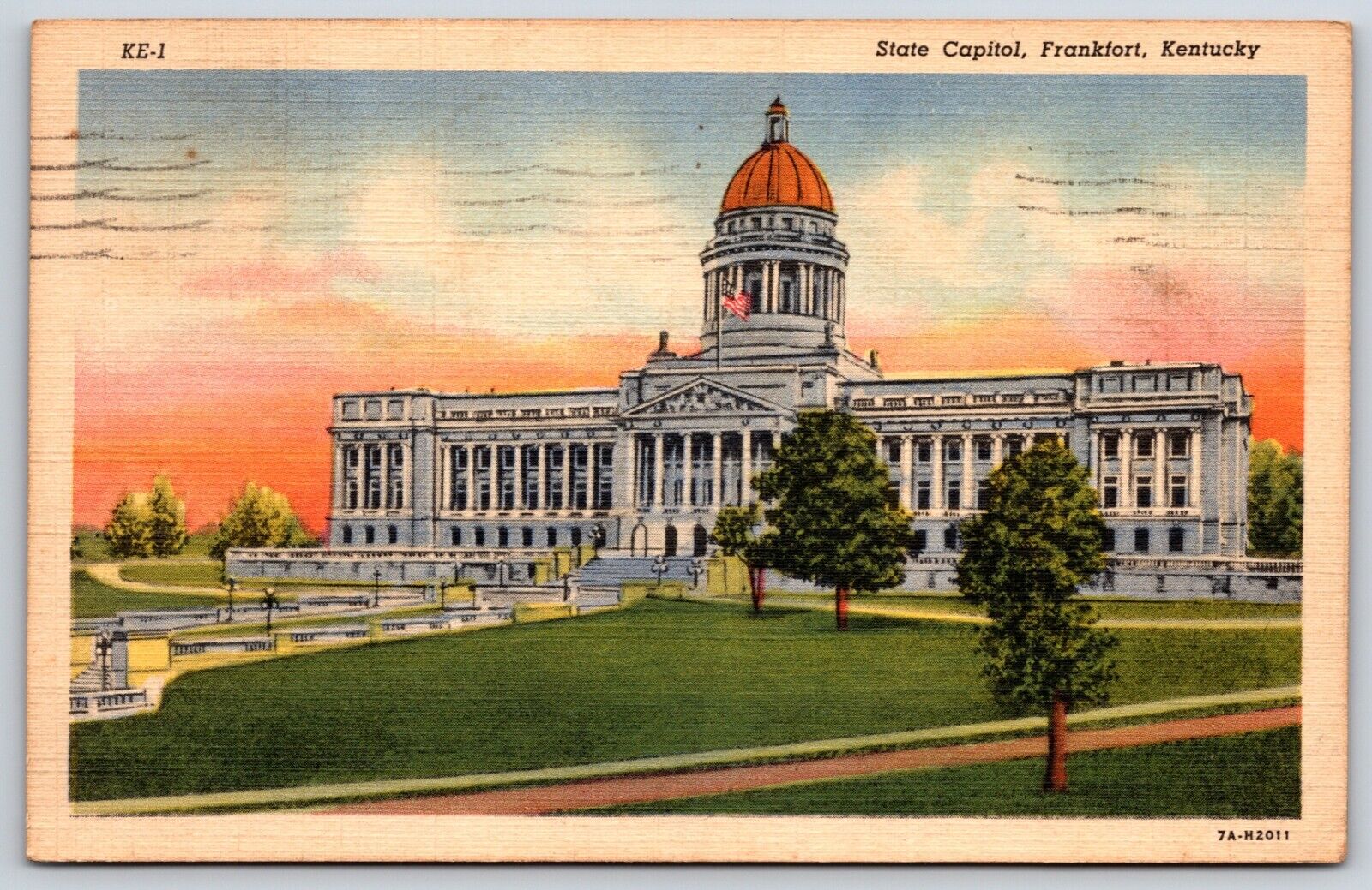 Postcard State Capitol Frankfort Kentucky Posted 1942