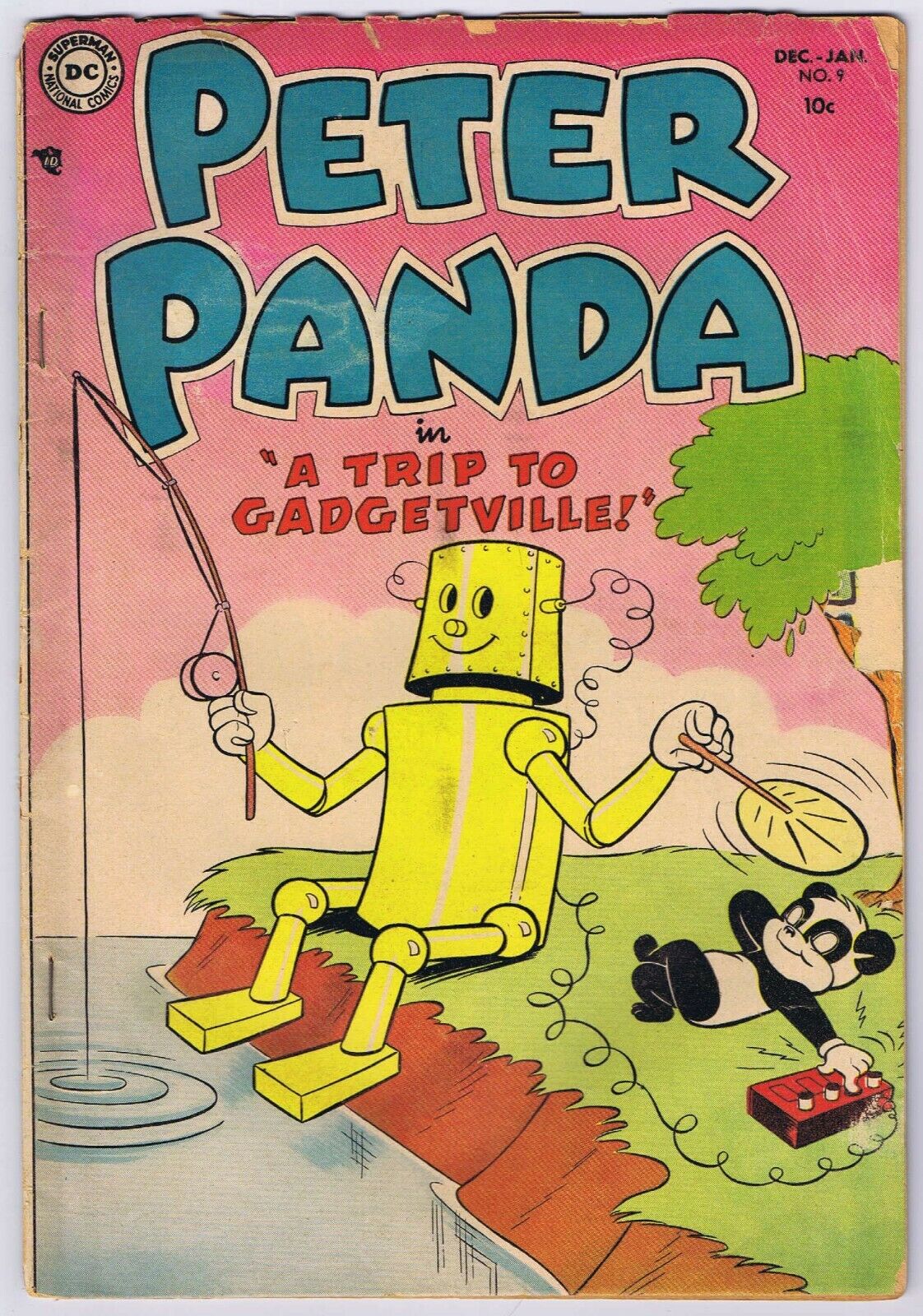 Peter Panda #9 GD- Robot Cover Issue 1955 DC National Comics