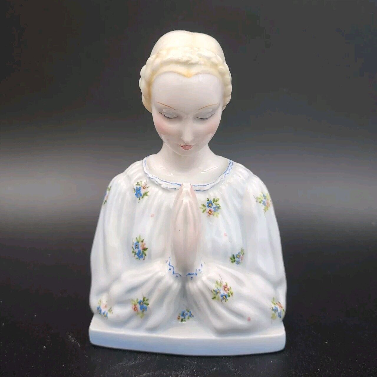 Vintage Giovanni Ronzan Praying Madonna Porcelain Handmade Signed Numbered Italy