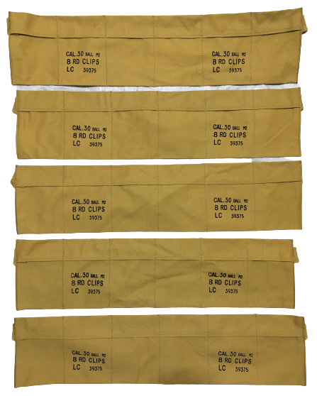 (Pack of 20) WWII Army Cotton Cloth Bandolier Khaki for M1 Garand Cover X 20