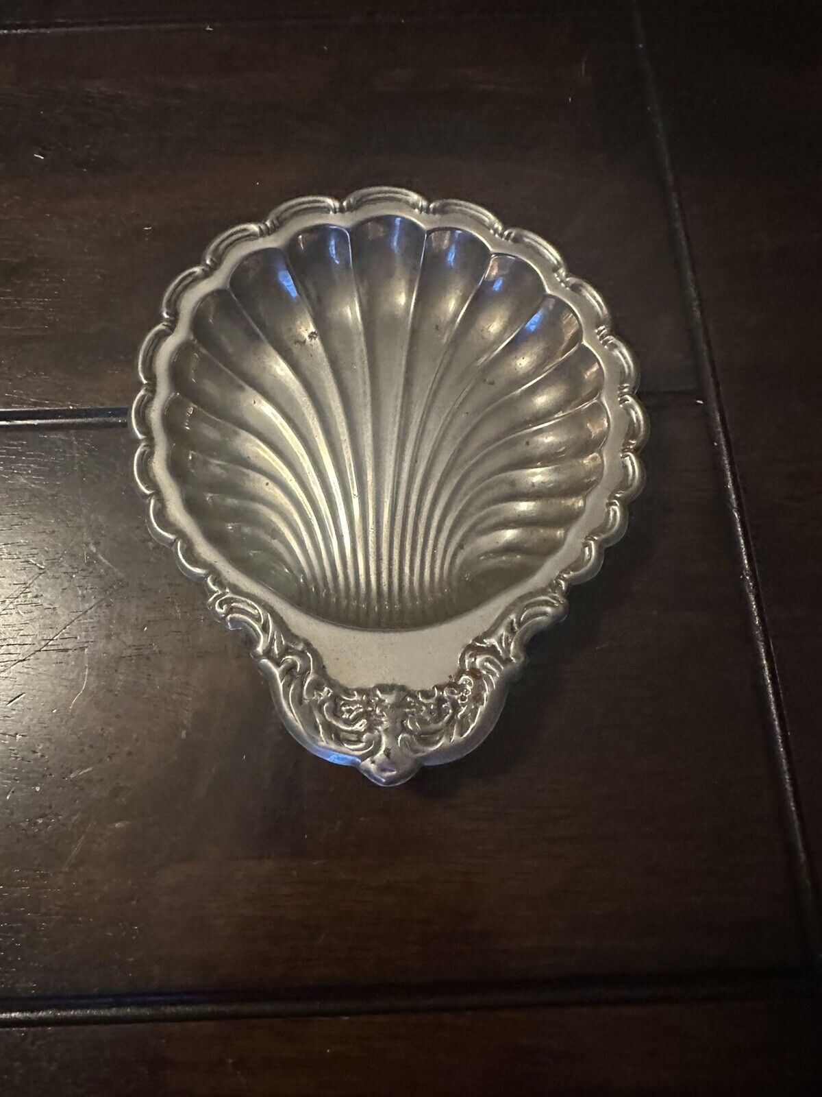 Vintage Silverplate Seashell Dish