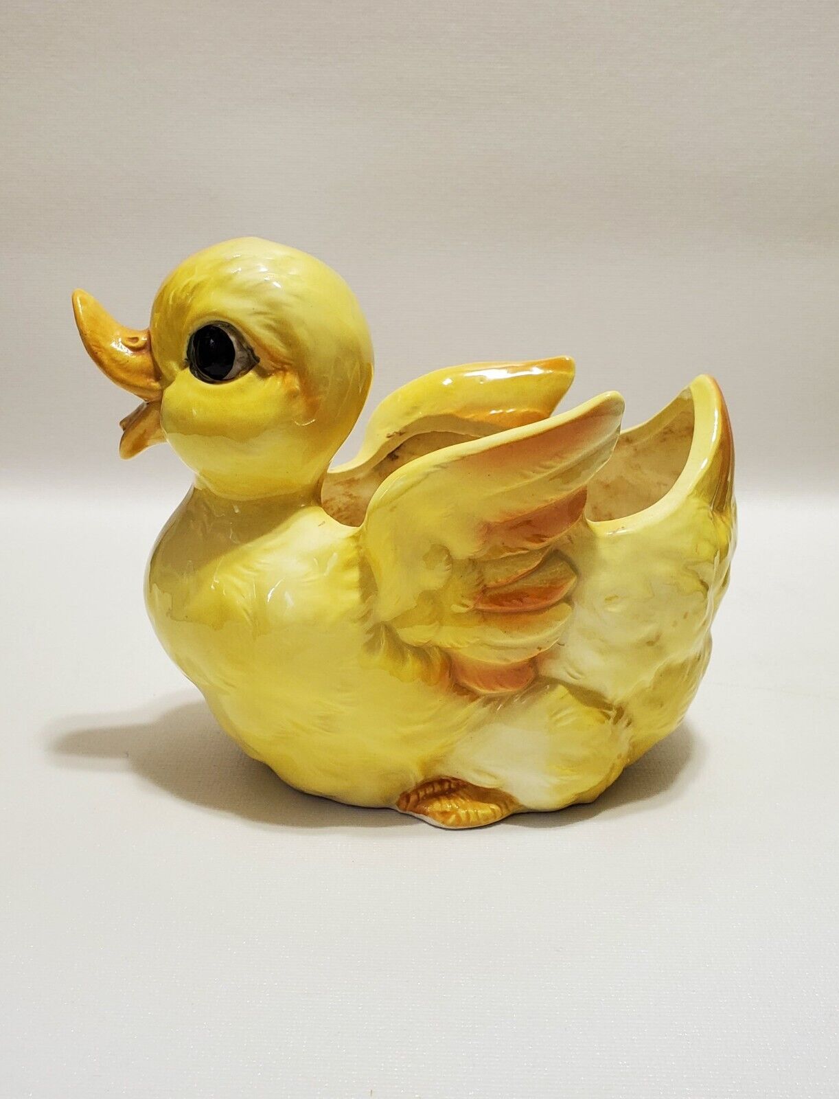 Vintage Arco, Super Cute, Yellow Duckling Ceramic Planter, Made In Japan