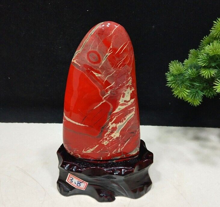 Top Natural Red jasper Quartz raw stone polished ornaments- Viewing 1.9kg #S130