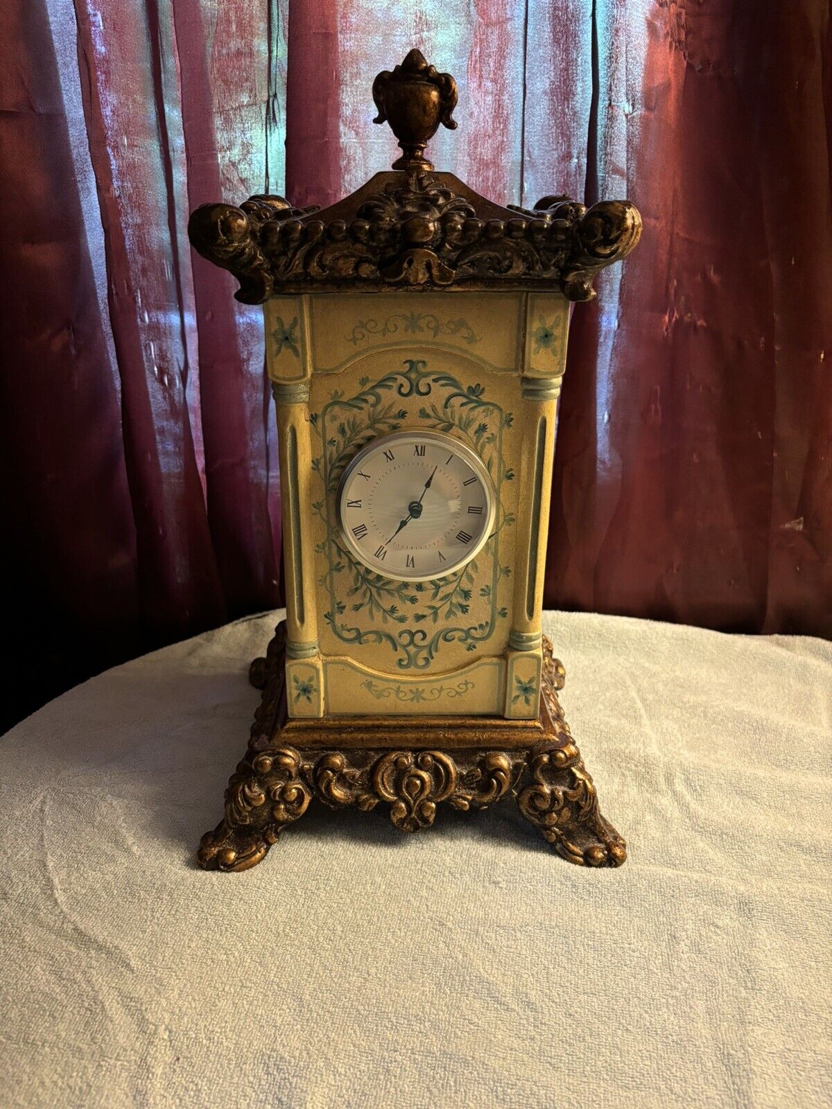 Vintage Table Clock Bronze Made In china