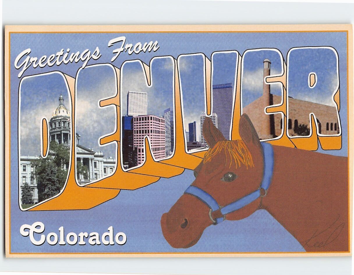 Postcard Greetings from Denver Colorado USA