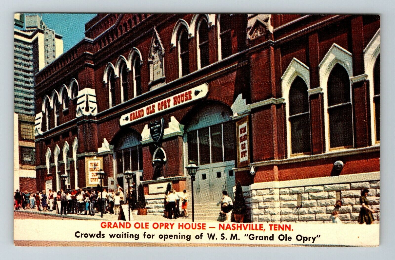Nashville TN-Tennessee, Grand Ole Opry House  Vintage Souvenir Postcard