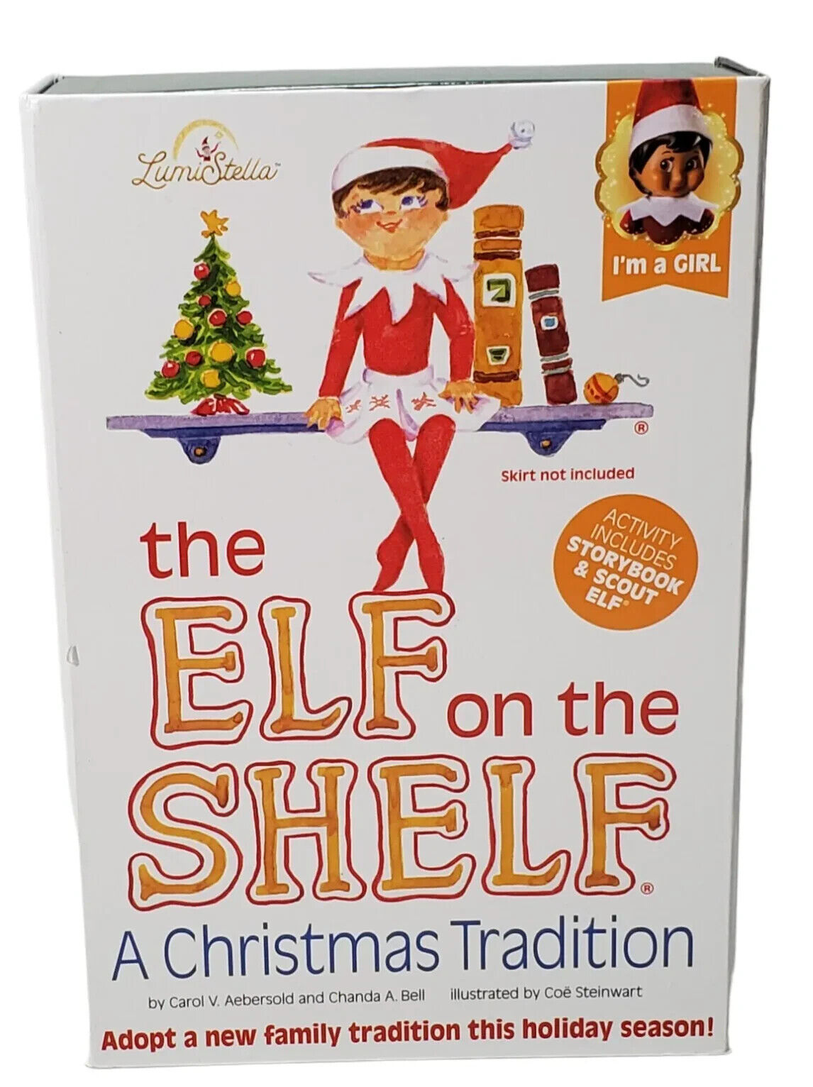 The Elf On The Shelf Brown Eyed Girl Doll & A Christmas Tradition Story Book 