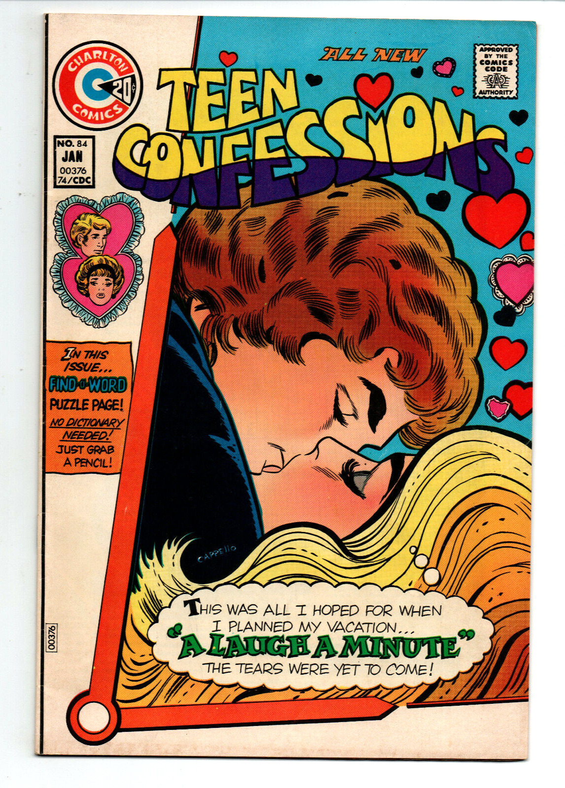 Teen Confessions #84 - Romance - Charlton - 1974 - FN/VF