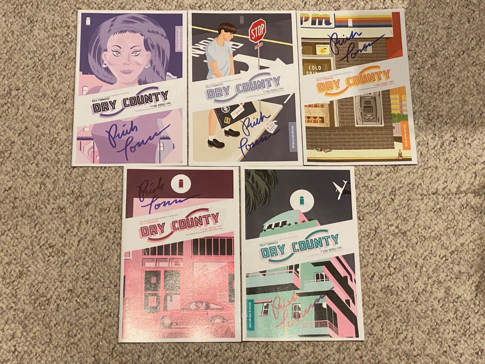 RICH TOMMASO Signed DRY COUNTY ISSUES #1-5 EXCELLENT CONDITION