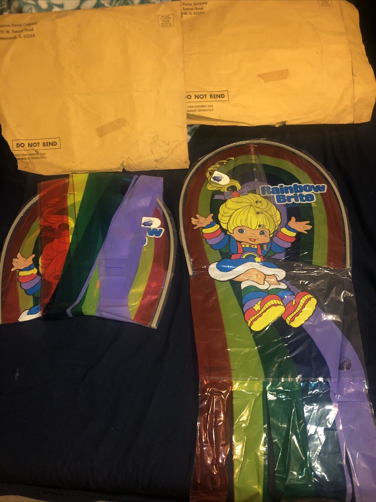1984 VINTAGE RARE RAINBOW BRITE CEREAL BOX KITE PRIZE/TOY BY RALSTON IN ORG.PKG.
