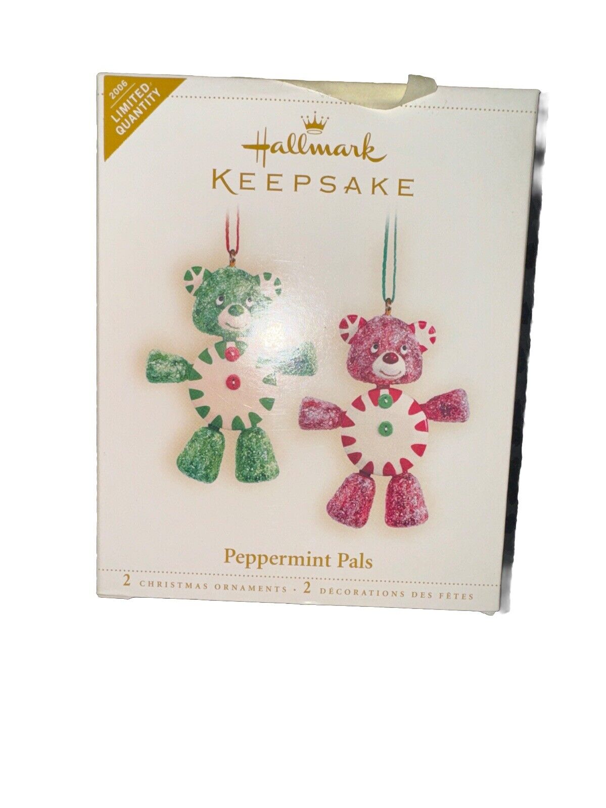 Hallmark Keepsake Ornament “Peppermint Pals” 2006 Set of 2