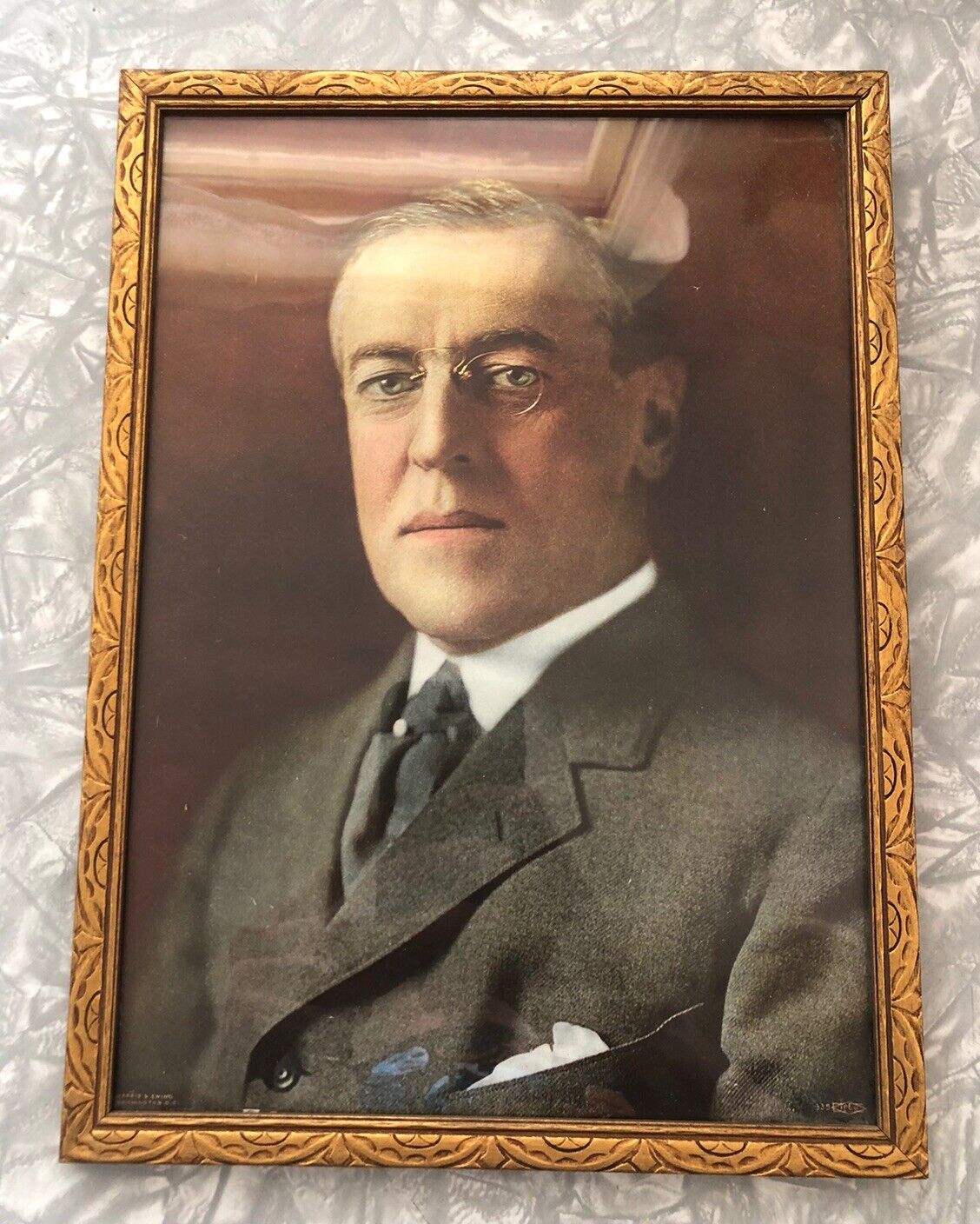 President Woodrow Wilson 1916 Framed Original Photo Harris & Ewing Washington DC
