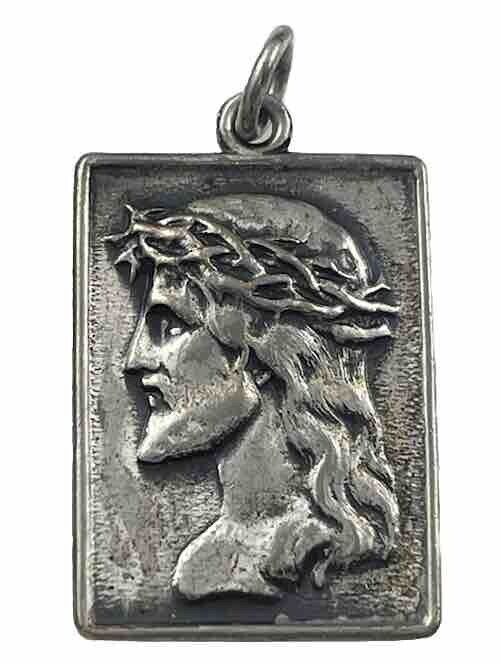 Vintage Catholic 1934 Jesus Crown Of Thorns  Religious Medal