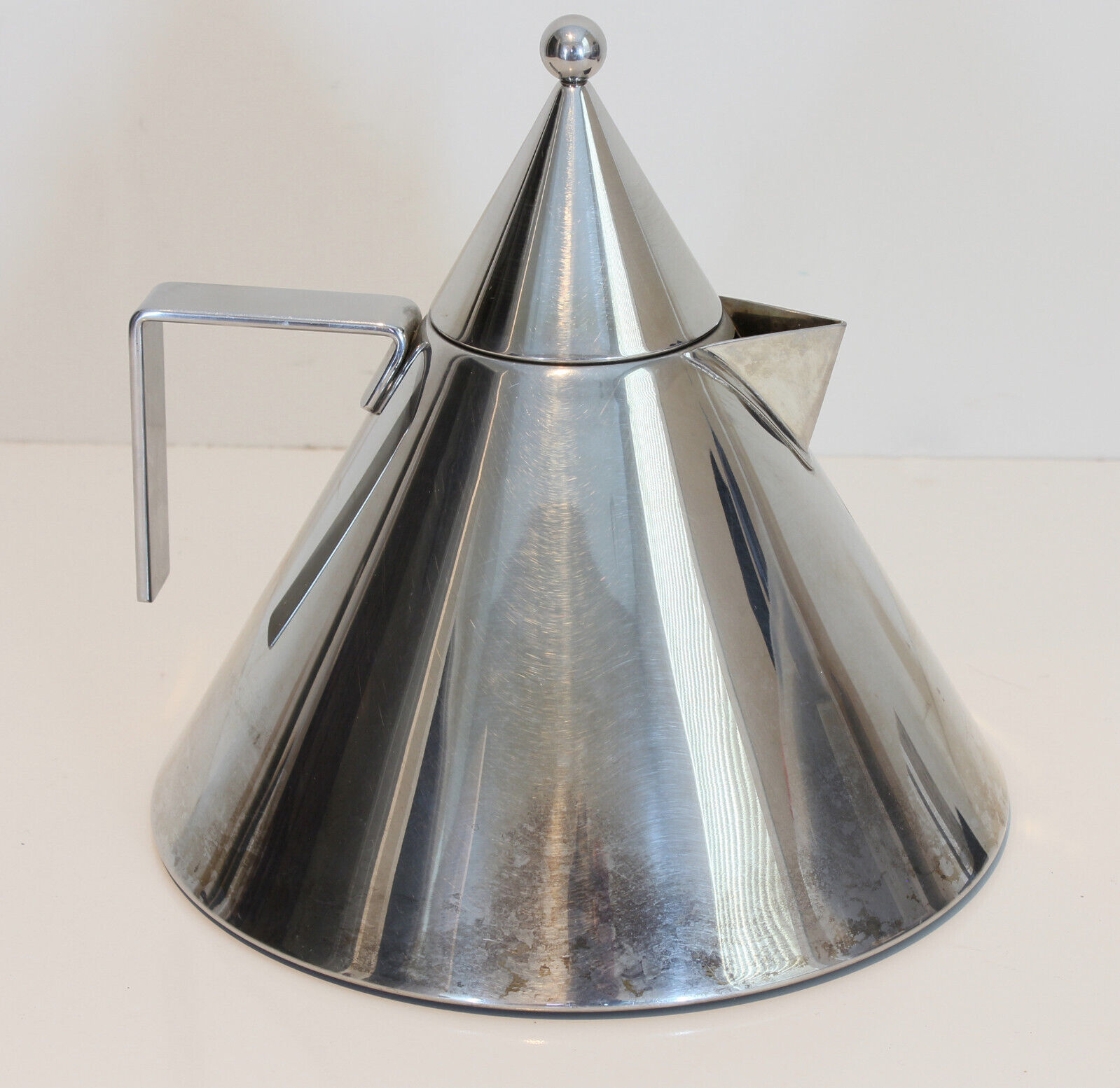 Alessi Il Conico 2 QT Stainless Steel Tea Kettle Aldo Rossi Vintage Made Italy