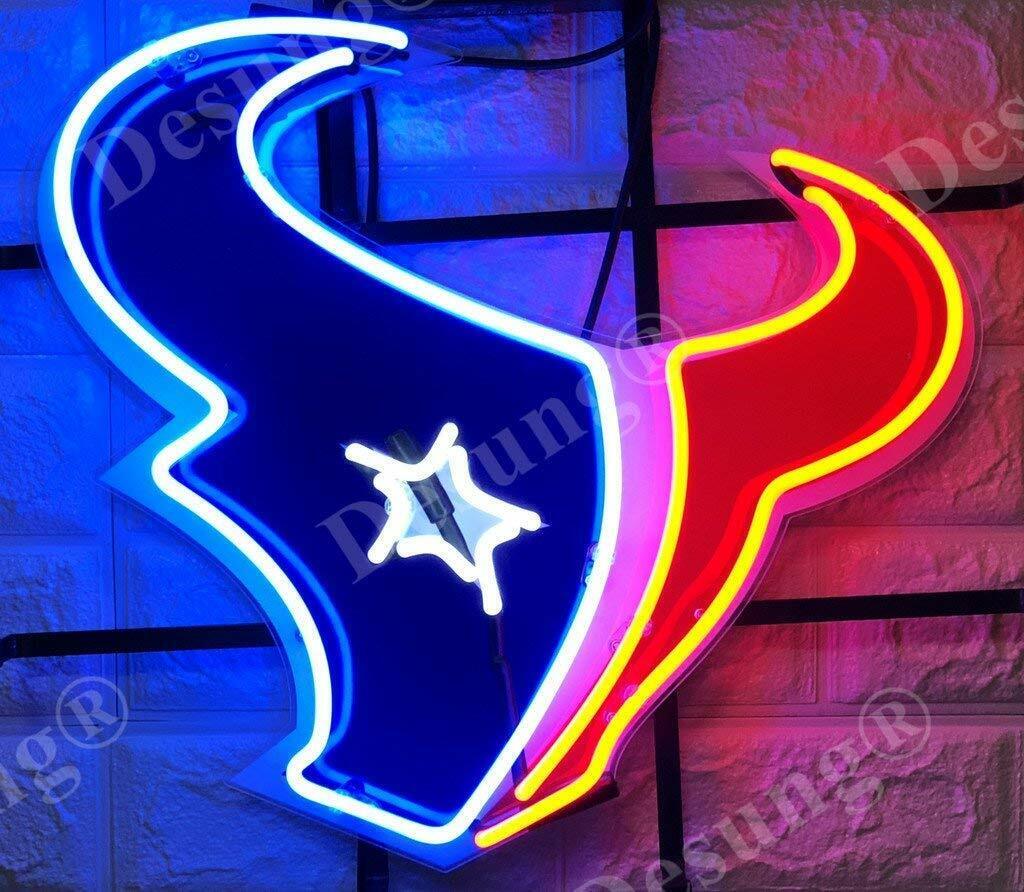 New Houston Texans Lamp Light Glass Decor Neon Sign 24