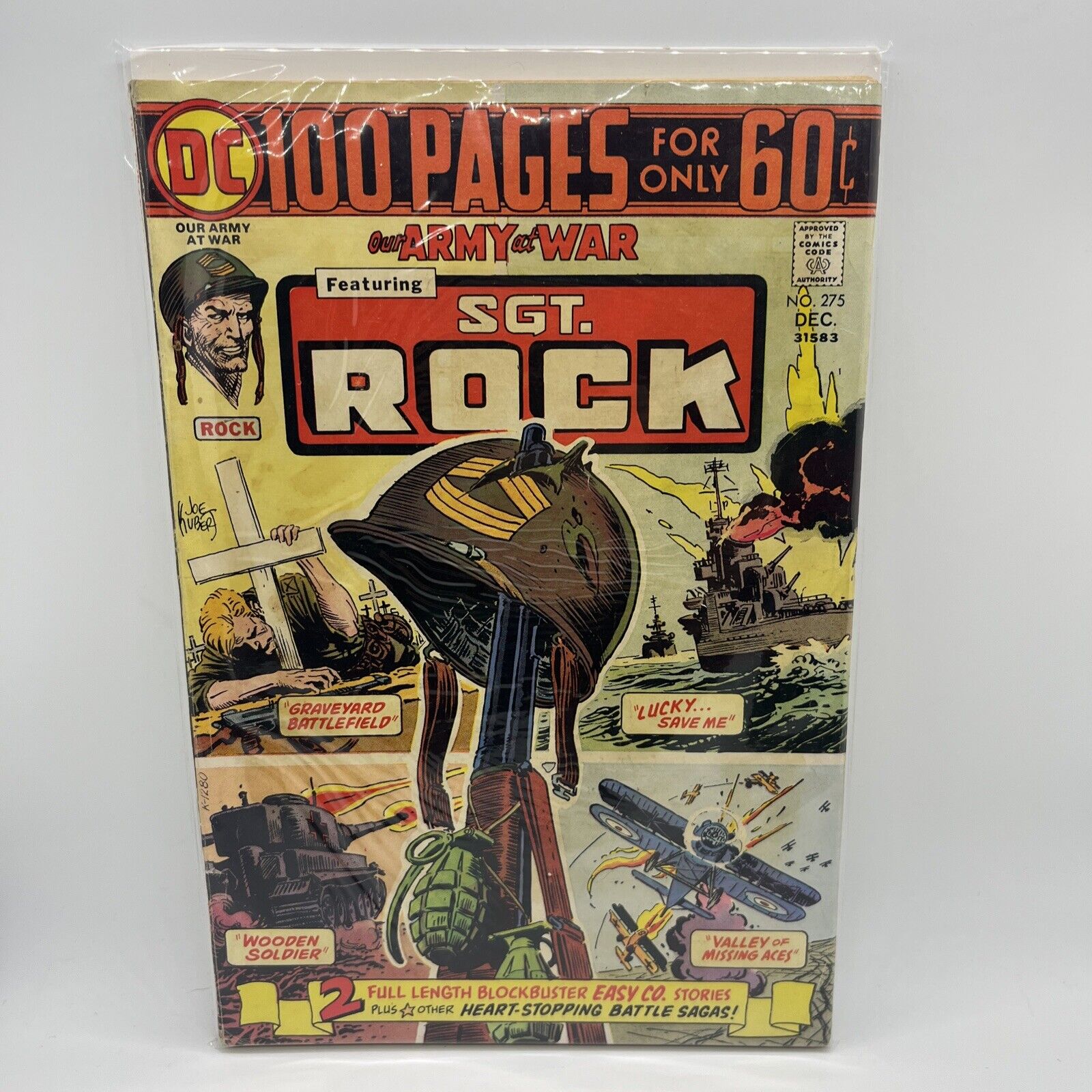 DC: OUR ARMY AT WAR FEATURING SGT. ROCK #275 100 PAGES GIANT 1974 J