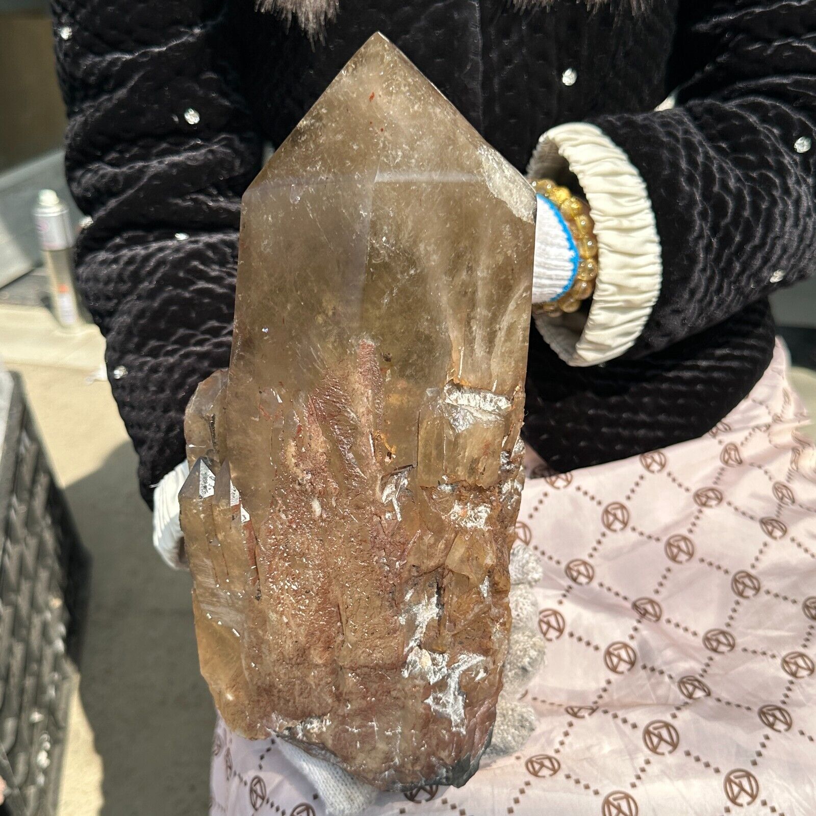 10.34LB Natural Citrine backbone cluster mineral specimen quartz crystal healing