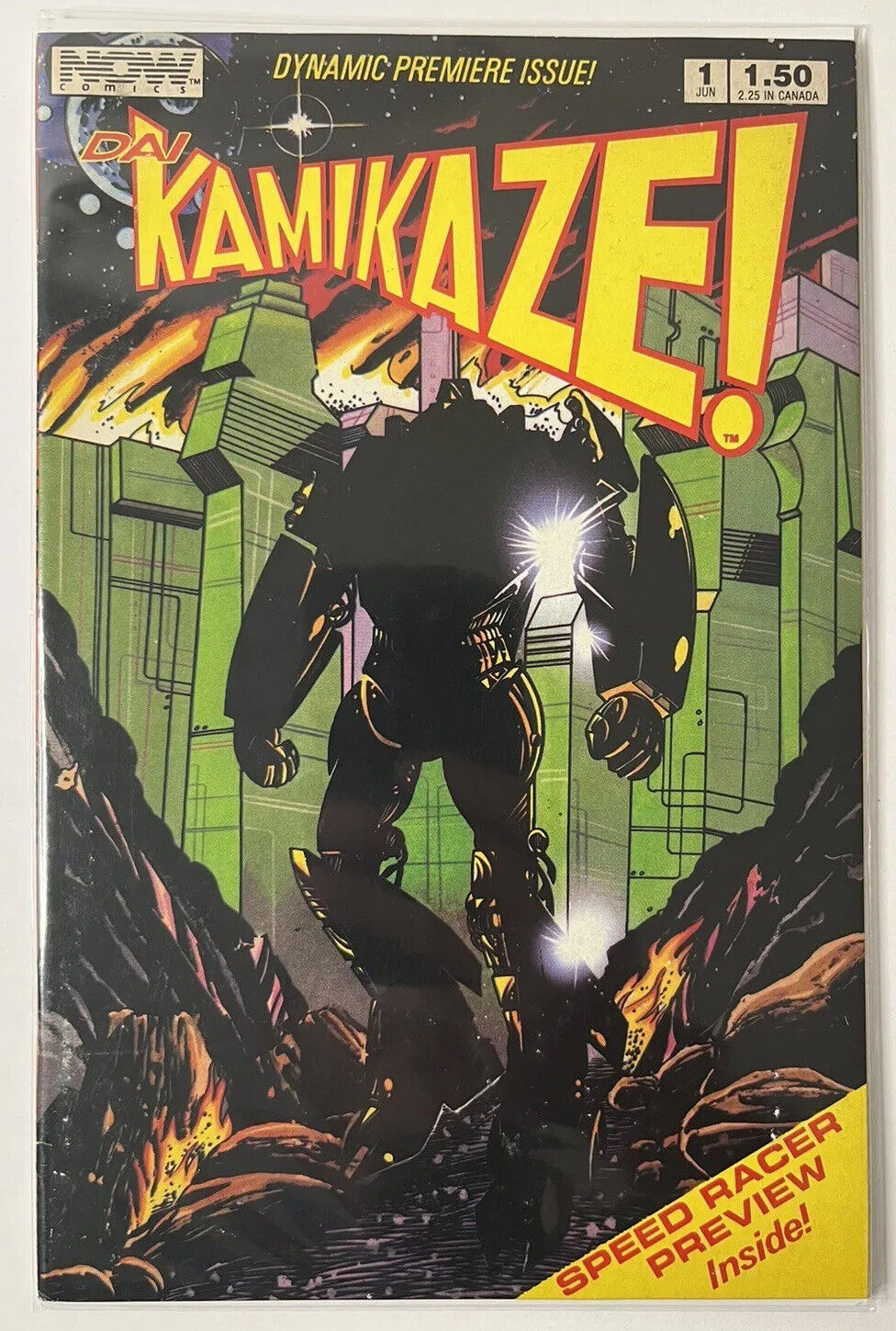DAI KAMIKAZE #1 ✅ 1st Speed Racer Appearance 1st Print Edition ✅ Now Comics 1987