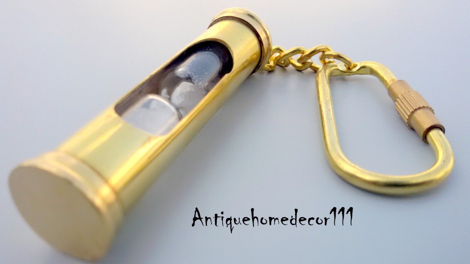 Antique Brass Decorative Sand timer Key Chain Nautical keychain Best Gift