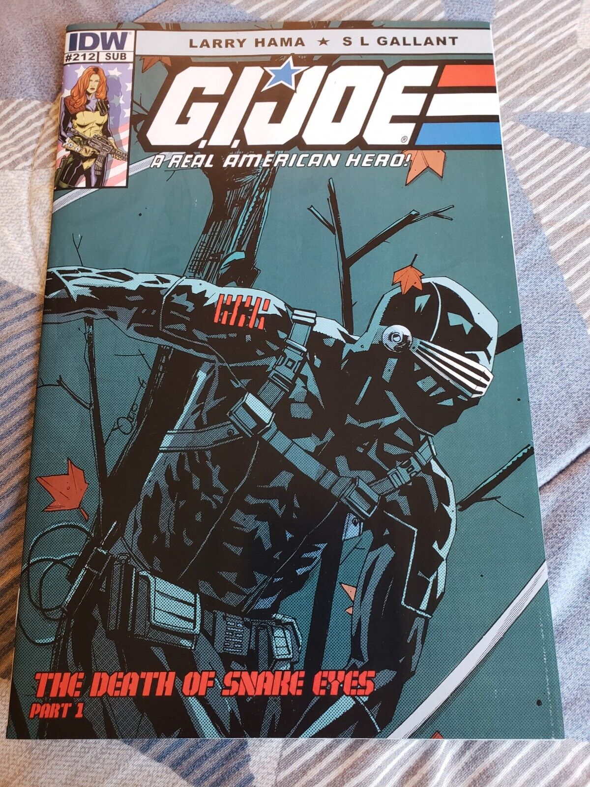 G.I. Joe #212 SUB COVER IDW 2015   NEAR MINT Hama Gallant Death Of Snake-Eyes