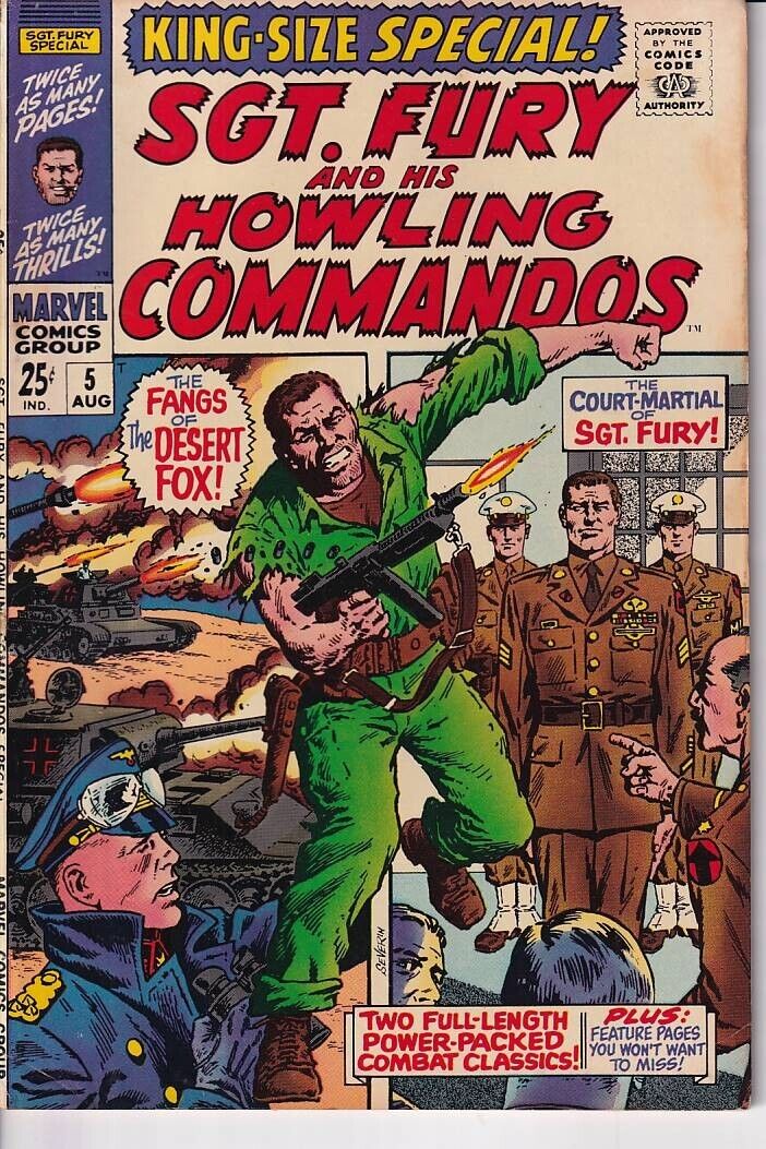 46541: Marvel Comics SGT. FURY AND HIS HOWLING COMMANDOS #5 F Grade