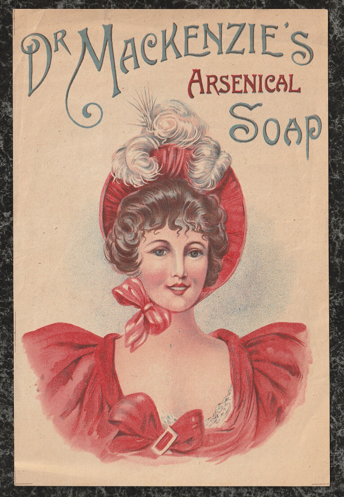 Rare Victorian Advertising Flyer Dr Mackenzie's Arsenical Soap 1896 UK 8 x 5.25