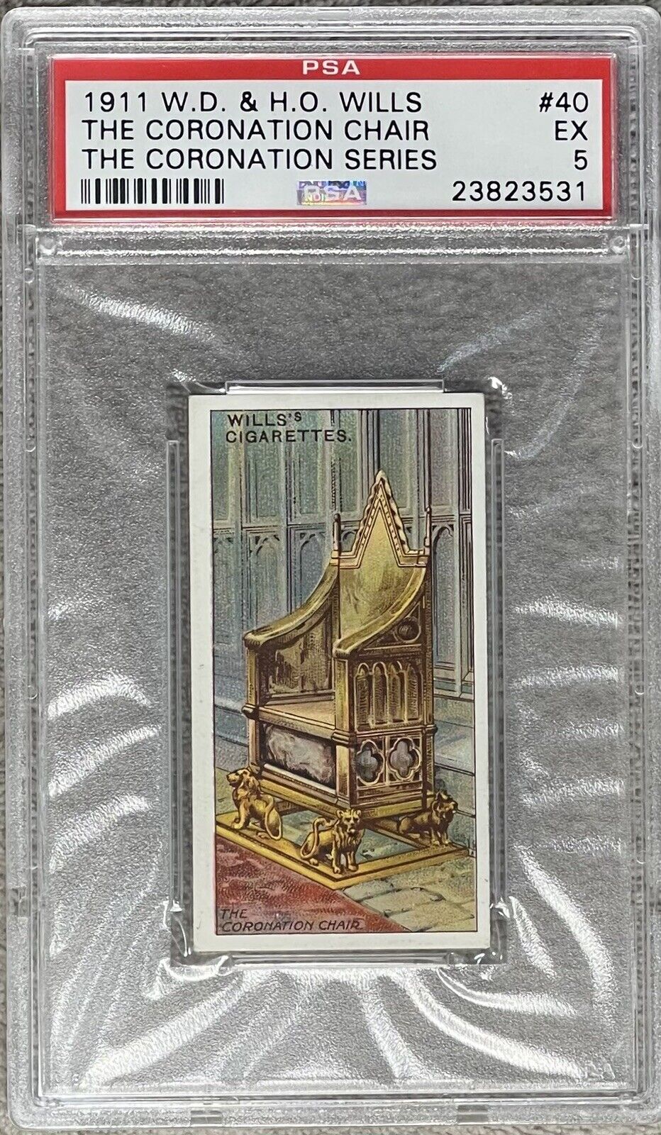 1911 Wills Coronation Series The Coronation Chair 40 PSA 5