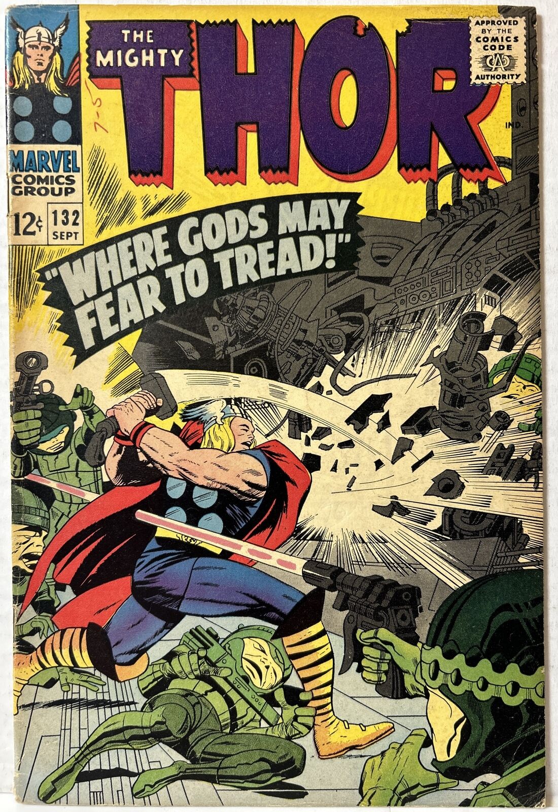 Thor 132 (1966) 1st app Of Ego the Living Planet in cameo *FN*