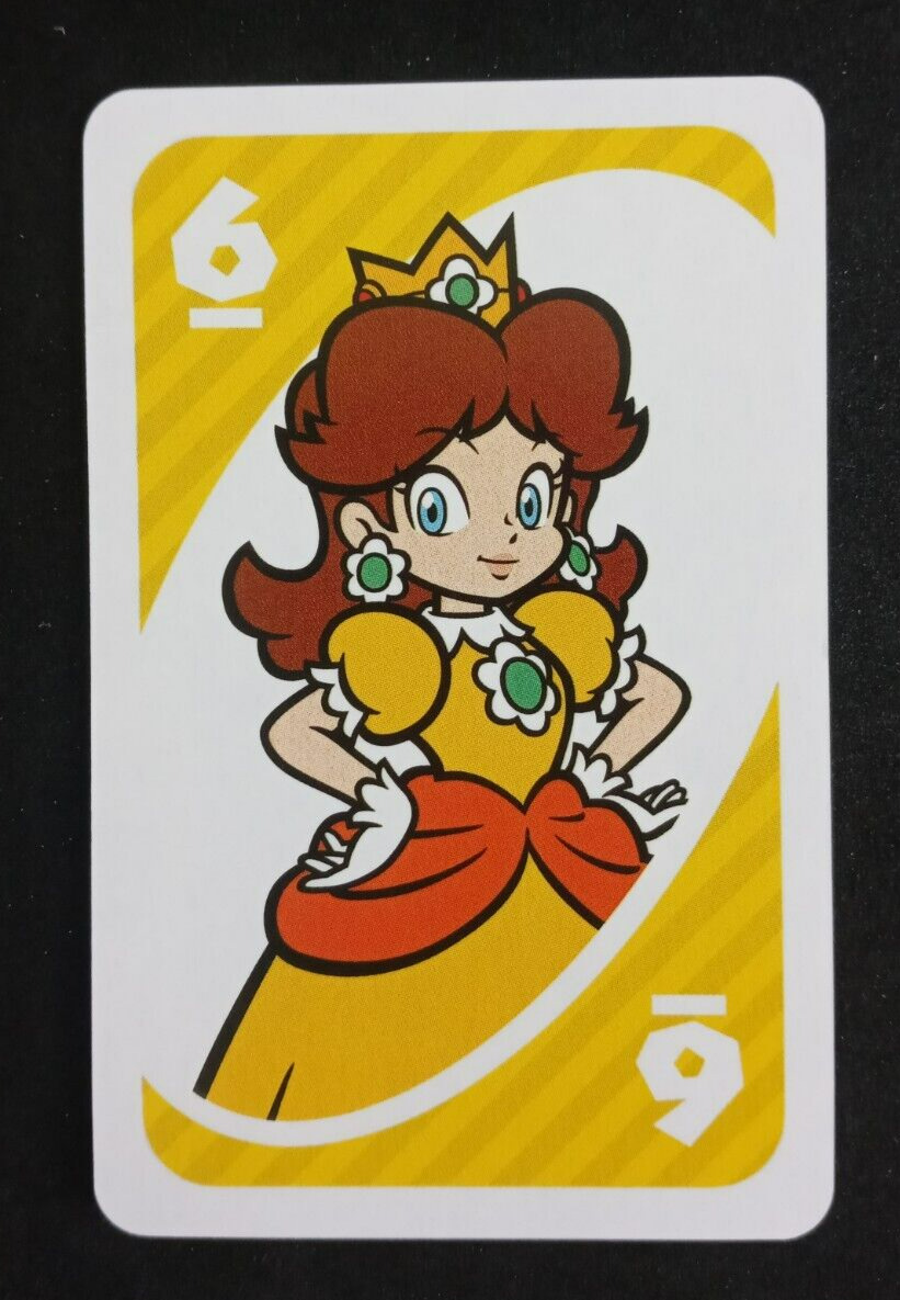 2016 Mattel Super Mario Uno Card Yellow Princess Daisy #6