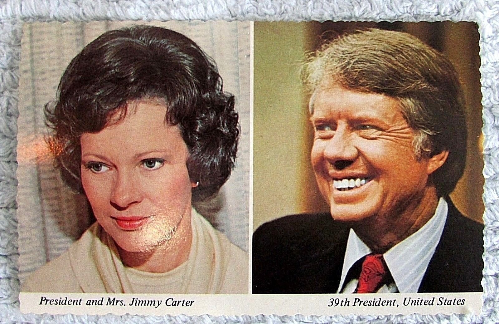U.S. 39th President Jimmy Carter Roslyn Vintage Unused Postcard FREE S/H