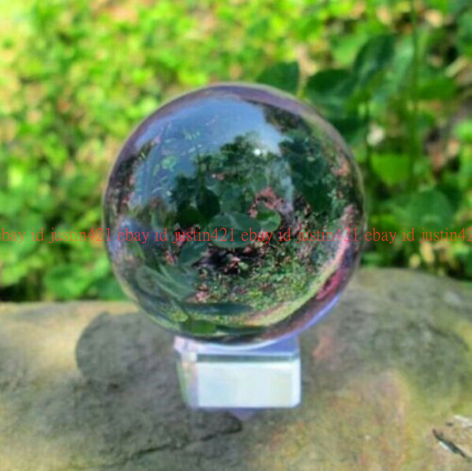 Asian Rare Natural Quartz Clear Magic Crystal Healing Ball Sphere 40mm+ Stand