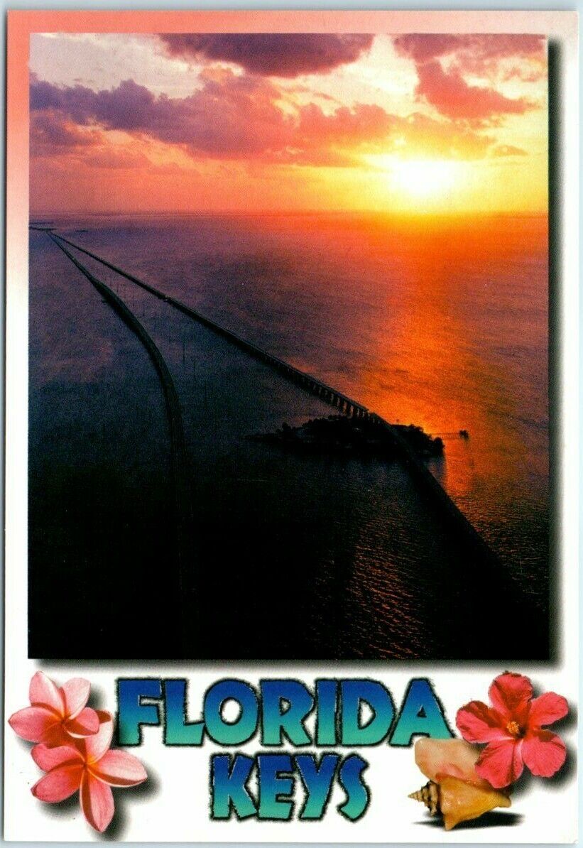 Sunset at The Seven Mile Bridge and Pigeon Key - Florida Keys, Florida
