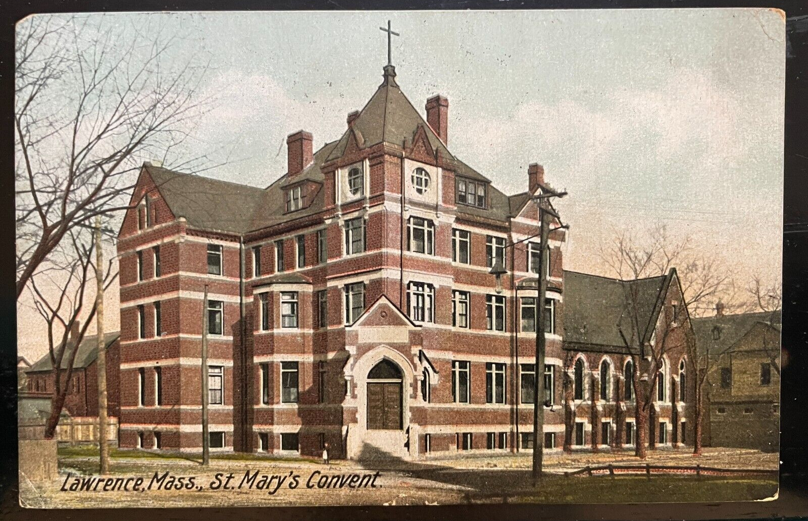 Vintage Postcard 1909 St. Mary\'s Convent, Lawrence, Massachusetts (MA)